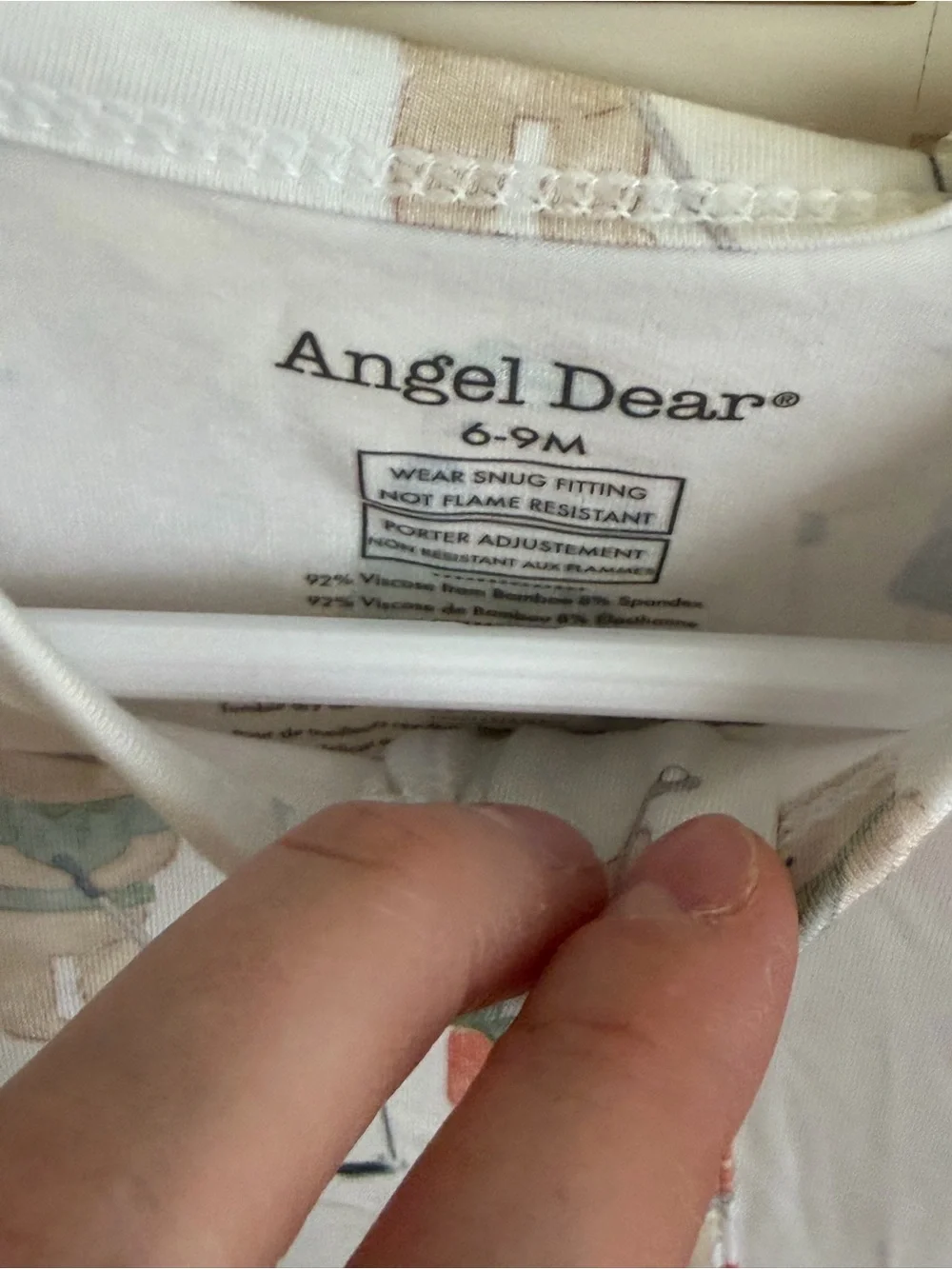 NWT Angel Dear Bamboo Teddy Bear Golfing Footed One-Piece Pajama